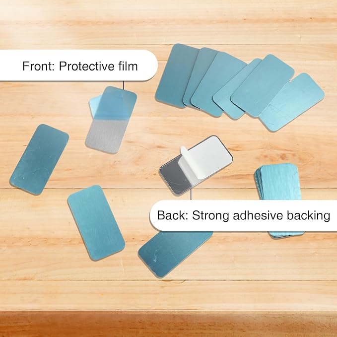 30 Pcs Adhesive Metal Plate for Magnets Mount, 2.36x1.18in Metal Strips for - Image 4