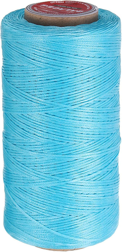 uxcell Flat Leather Sewing Waxed Thread, 270m / 295 Yards Polyester Wax String by uxcell