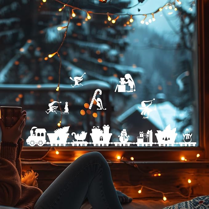 Christmas Stencils for Window Glass Large Christmas Stencil Reusable Winter - Image 5