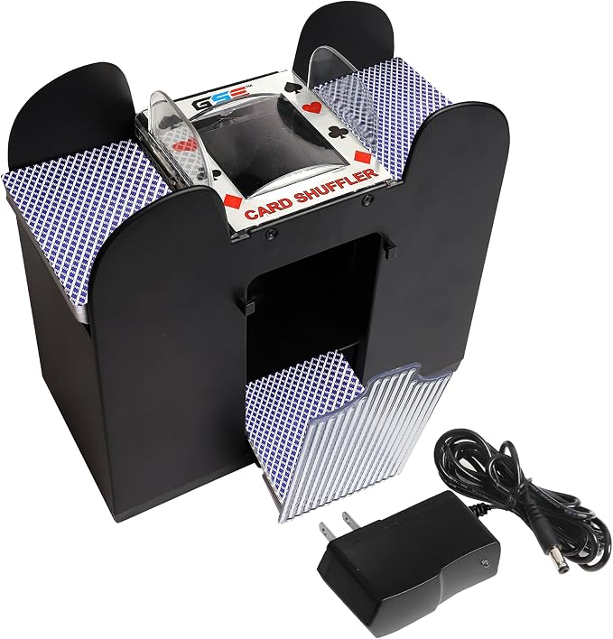 GSE Games & Sports Expert 6-Deck Automatic Card Shuffler, AC/DC-Power & by GSEGamesSportsExpert