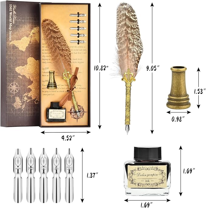 Hethrone Quill Pen Ink Set - Image 3