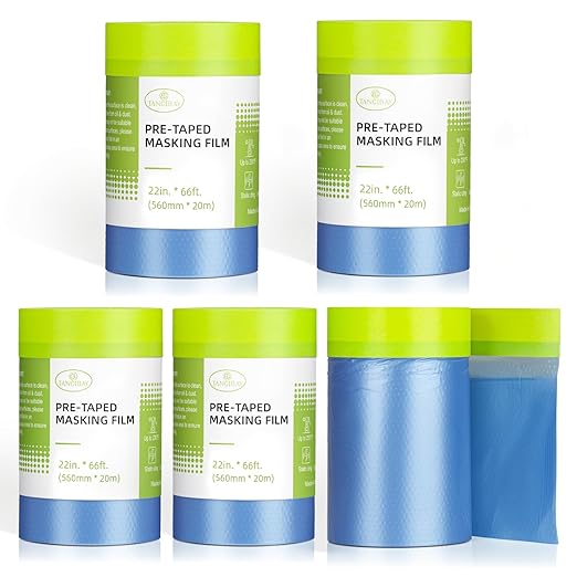 Pre-Taped Masking Film for Painting by Tangibay