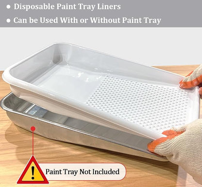 Great Andrew Paint Tray Liners 9 Inch, 13 Pack Disposable Paint Roller Tray - Image 4