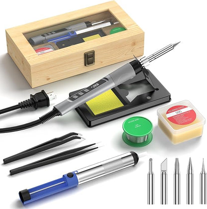 Soldering Iron Kit, 190W Soldering Gun, 110V LED Solder Kit by Crtsweker