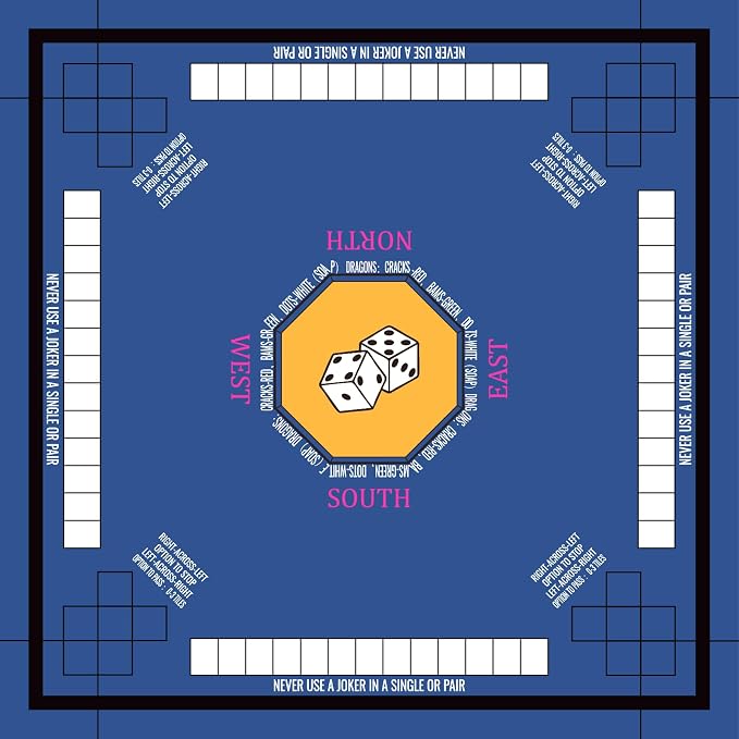 Mahjong Mat for Table 33''x33'', Non-Slip Mahjong Cloth Cover by Unknown