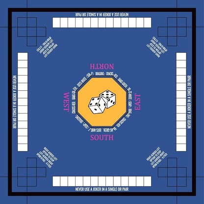 Mahjong Mat for Table 33''x33'', Non-Slip Mahjong Cloth Cover by Unknown