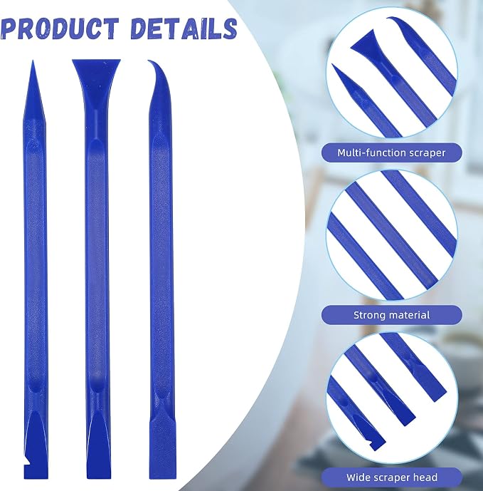Minatee 18 Pieces Non-scratch Plastic Scraper Tool Multi-purpose Carbon Fiber - Image 3