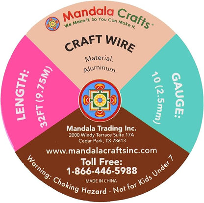 Mandala Crafts 10 Gauge Anodized Aluminum Craft Wire - Image 3