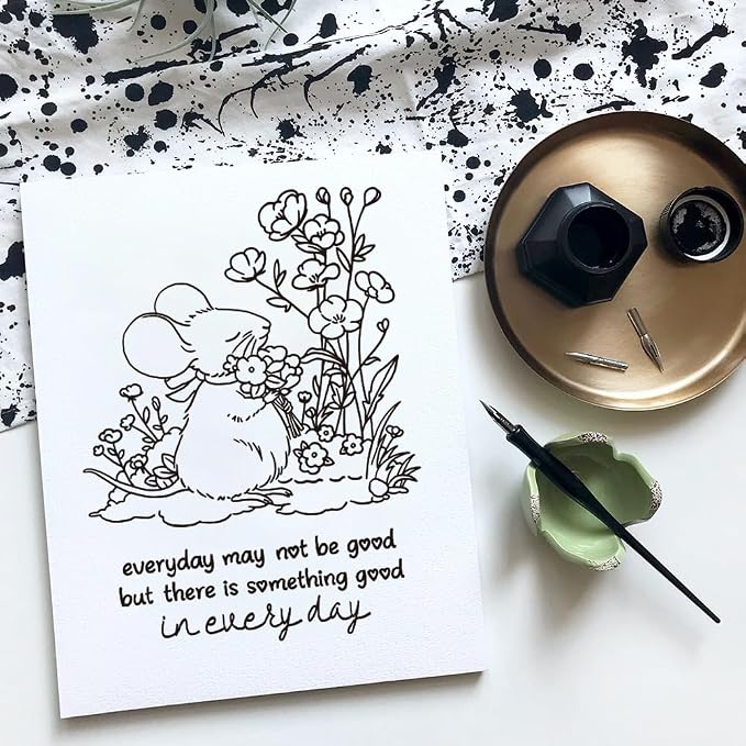 Cute Mouse Garden Planting Flowers Animal Clear Stamps - Image 4