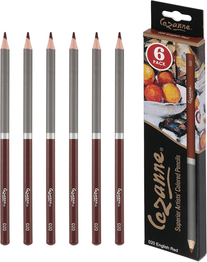 Creative Mark Cezanne Premium Colored Pencils English Red 6 Pack by Cezanne