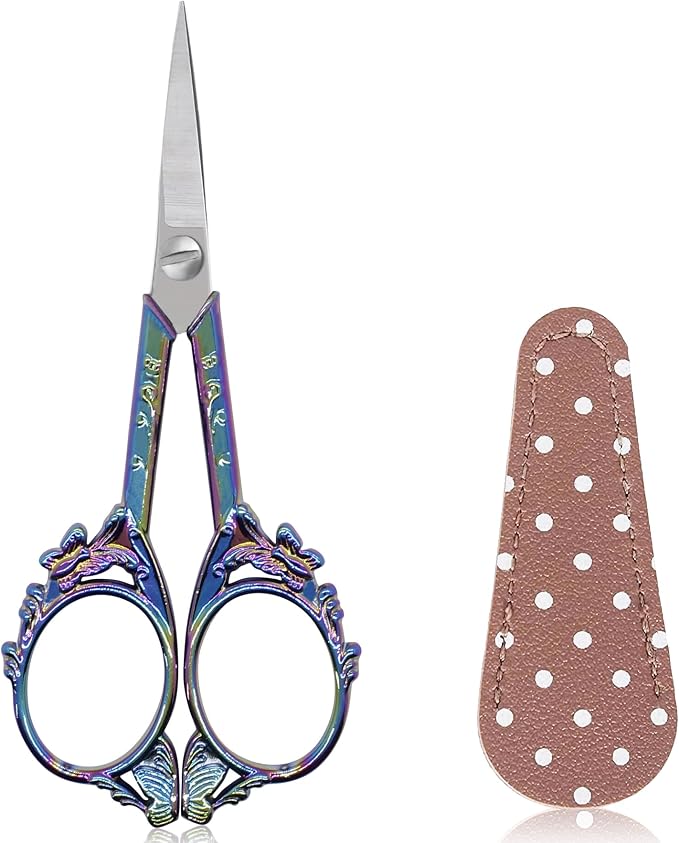 BIHRTC Small Threading Scissors 4.5 Inch Vintage Sharp Detail Shears by HOME