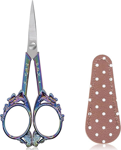 BIHRTC Small Threading Scissors 4.5 Inch Vintage Sharp Detail Shears by HOME