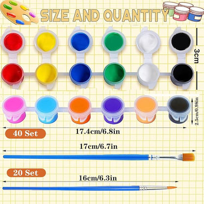 DUA MAIGA 210 Pcs Mini Acrylic Paint Set, 12 Colors Acrylic Paint Strips - Image 5
