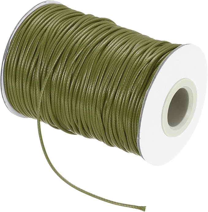 MECCANIXITY Waxed Cord 1.5mm Waxed Thread 87 Yard Wax String Leather Cord by MECCANIXITY