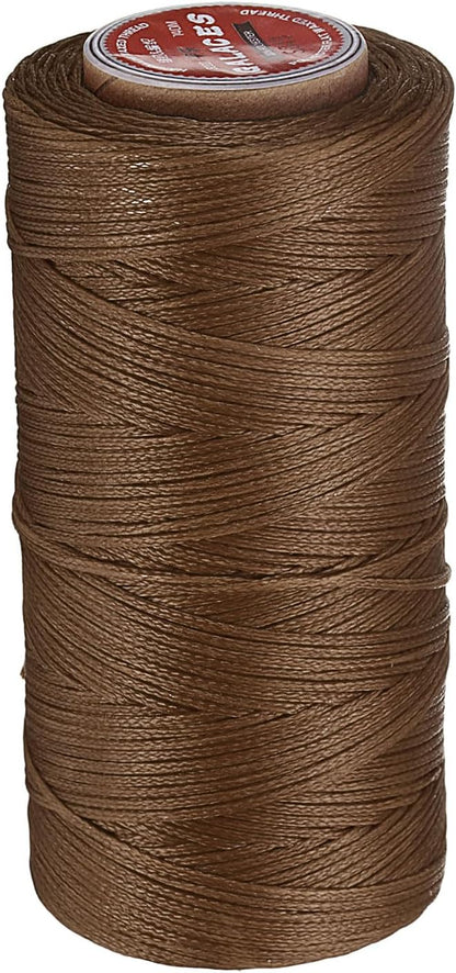 uxcell Flat Leather Sewing Waxed Thread, 140m / 153 Yards Polyester Wax String by uxcell