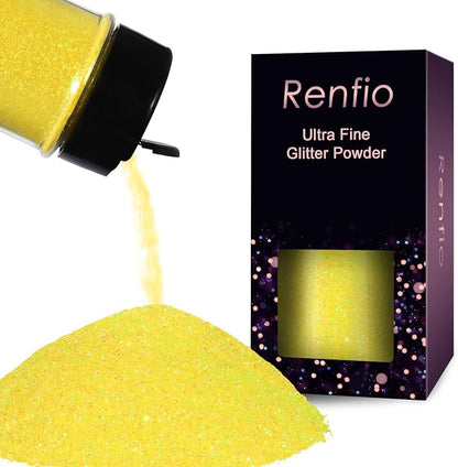 Renfio Iridescent Ultra Fine Glitter Powder Resin Supplies Glitters 1.94 Oz PET by Renfio