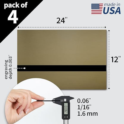 Trotec | Metallic Looking Acrylic Sheet | 12"x24"x1/16, Name Plate | USA Made - Image 2
