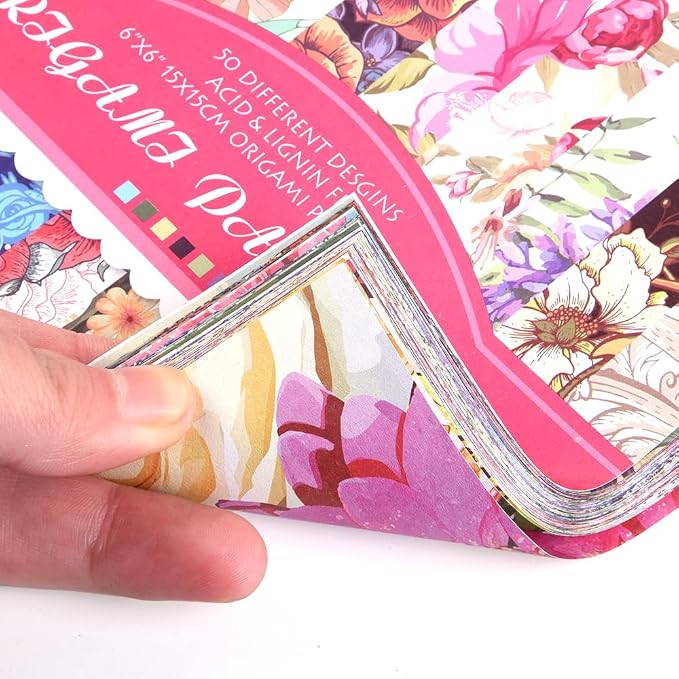 Origami Paper Kit 50 Sheets 70GSM 6 Inch Square Double Sided Color 50 Vivid - Image 7