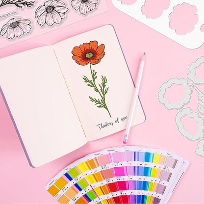 ORIGACH Realistic Cosmos Flower Layering Stencils Set - Image 6