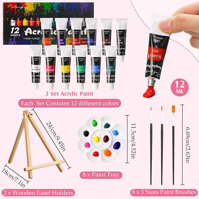 Cholemy 36 Pcs Paint and Sip Kit - Image 3