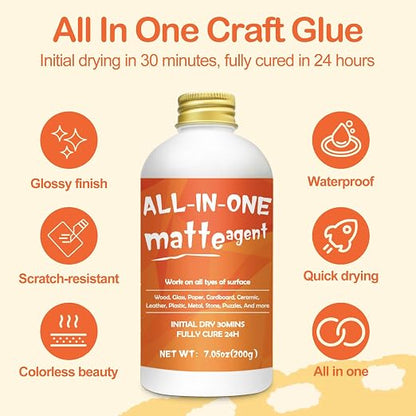 Crafts Sealer Matte Finish, 200ml All Purpose Craft Glue, and Finish, All in - Image 5