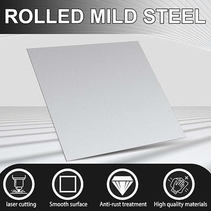 Hicarer 1 Pcs Mild Steel Sheet Cold Rolled 18 Gauge Metal Plate Weldable Metal - Image 4