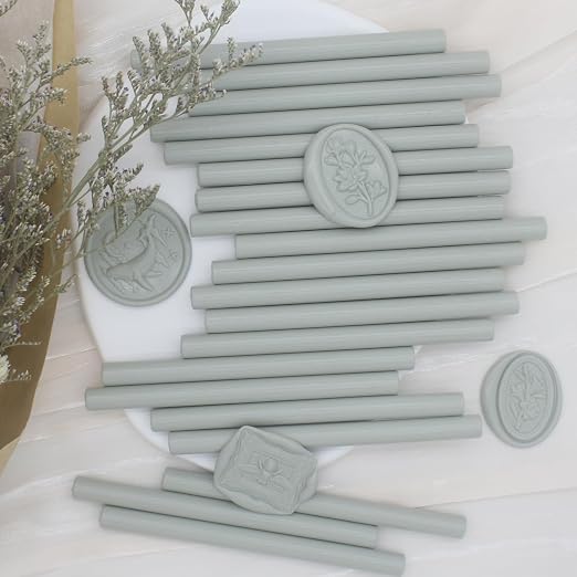 Sage Green Wax Seal Sticks 20pcs, Andotopee Glue Gun Wax Seal Sticks - Image 5