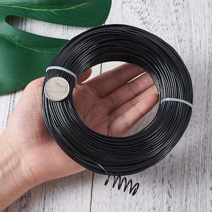 Fashewelry 328 Feet 15 Gauge Aluminum Wire Black Bendable Metal Craft Wire - Image 7