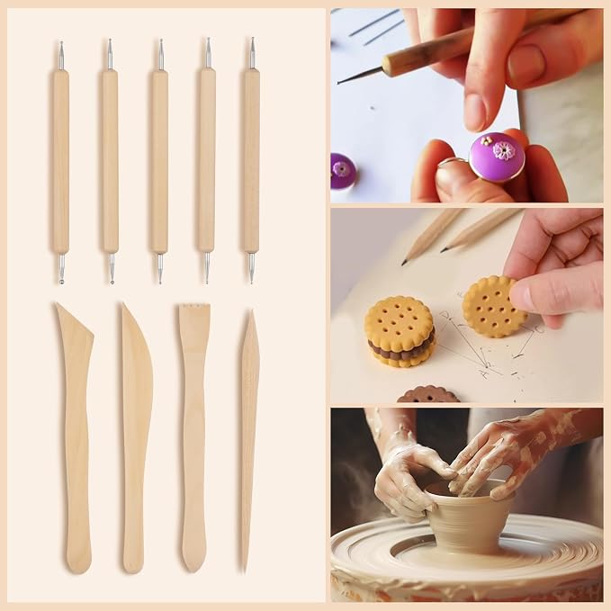 36PCS Clay Sculpting Tools Kit, Clay Pottery Carving Tool Kit - Image 4