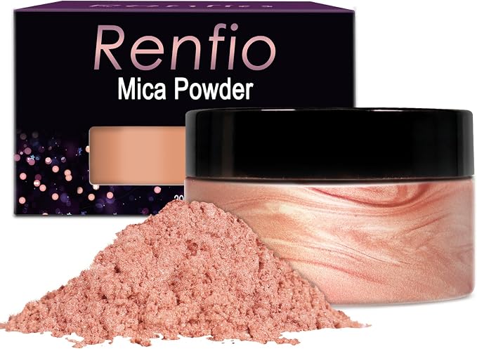 Renfio 100g Mica Powder Pigment, Metallic Natural Dye Mineral Pearl Shimmer by Renfio