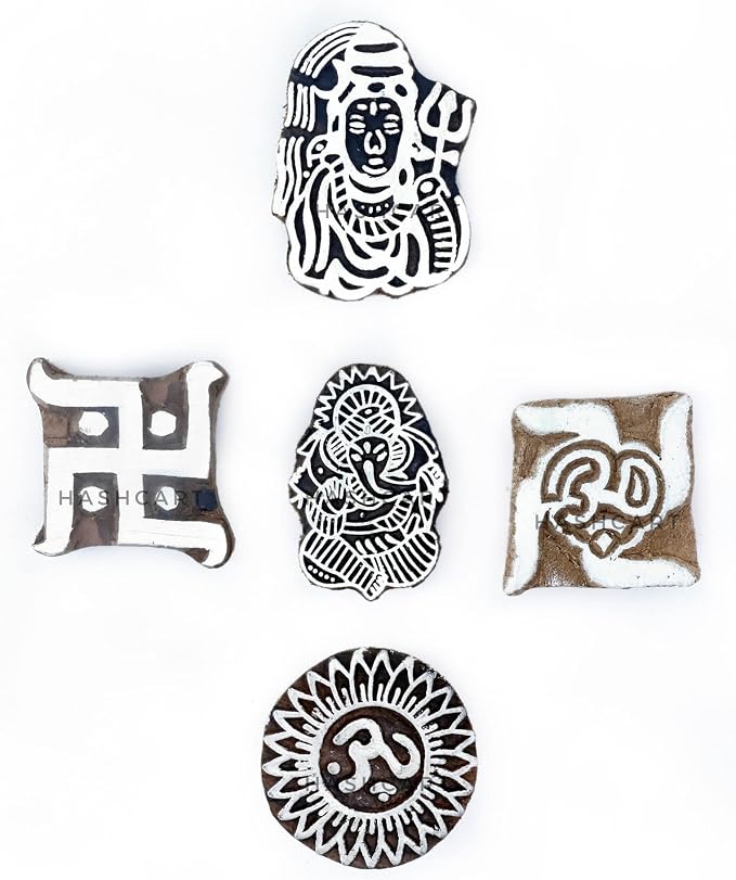 Wooden Pottery Stamps for Block Printing - Image 2
