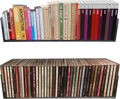 U Shape Floating Shelves Wall Mount Metal Bookshelf CD DVD Storage Display by Patioer