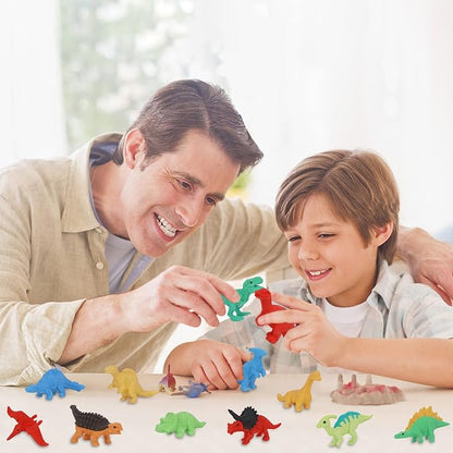 72 Pcs Animal Erasers for Kids, Dinosaur 3D Puzzle Eraser Bulk, Mini Dinosaur - Image 4