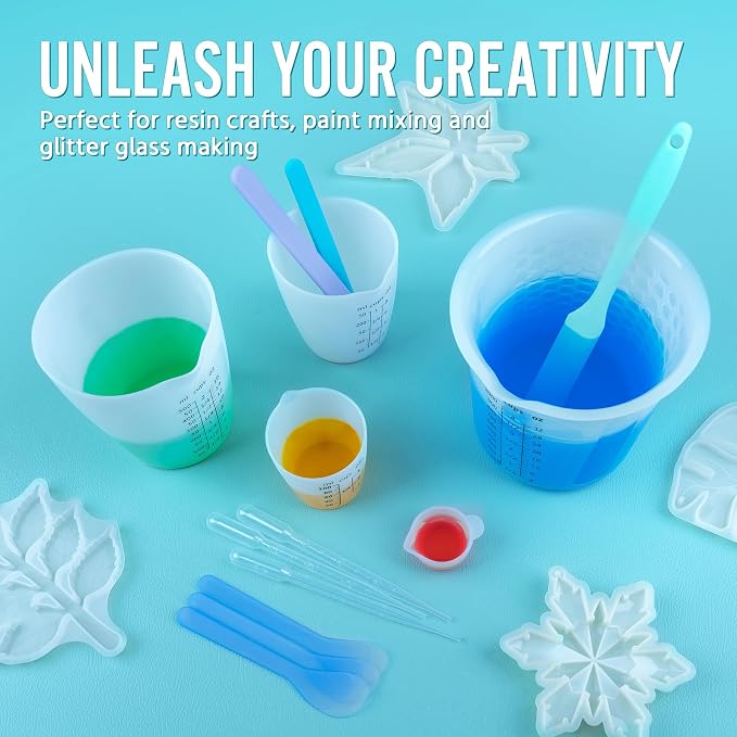 Silicone Resin Mixing 1L Measuring Cup Set - Image 9