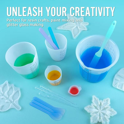 Silicone Resin Mixing 1L Measuring Cup Set - Image 9