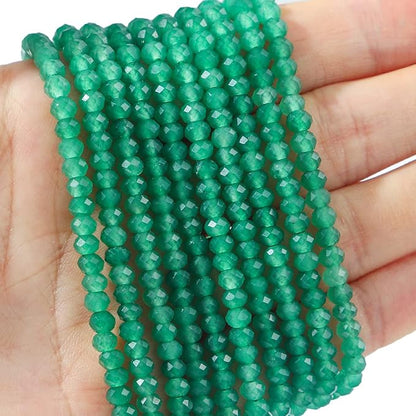Natural Green Aventurine Beads 4x2mm 120pcs Faceted Rondelle Loose Semi - Image 3