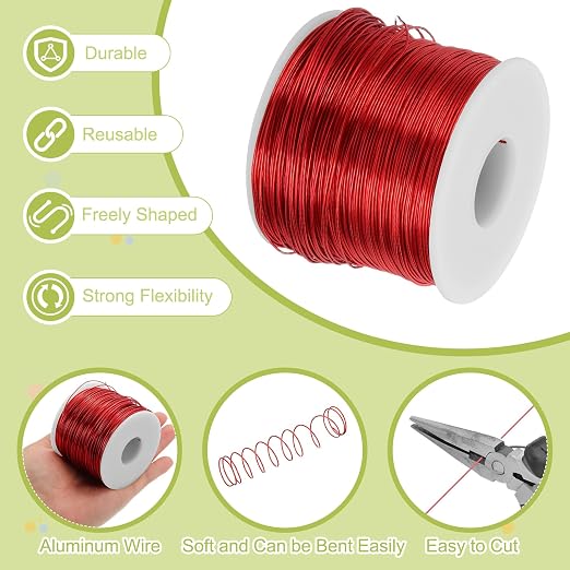 MECCANIXITY 20 Gauge Anodized Aluminum Craft Wire Bendable Bonsai Training Wire - Image 3