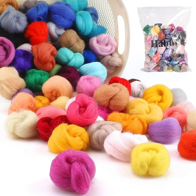 Habbi 100 Colors Needle Felting Wool - Image 3