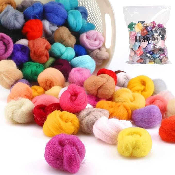 Habbi 100 Colors Needle Felting Wool - Image 8