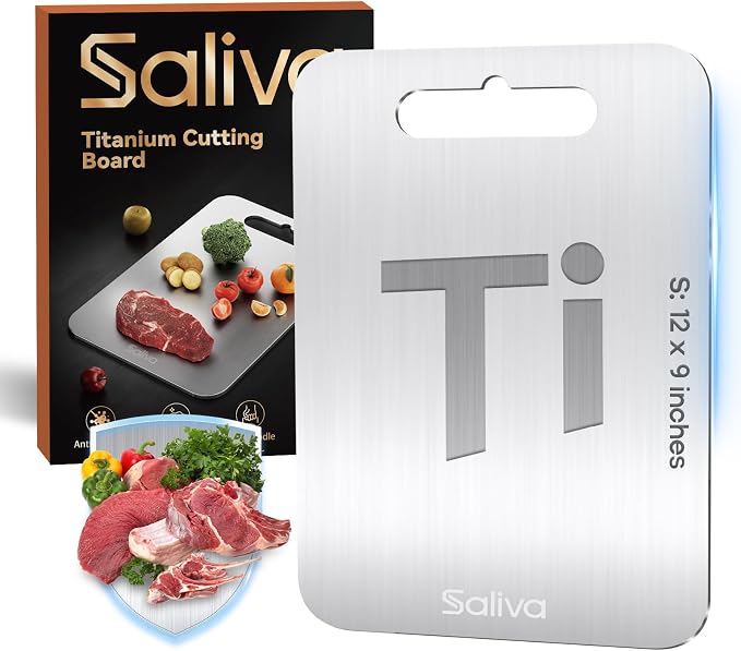 Saliva Titanium Cutting Boards for Kitchen, Cutting Board Double Sided Food by Unknown