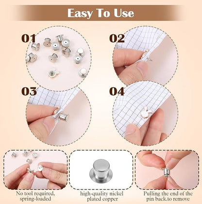 40pcs Locking Pin Back, Metal Locking Pin Backs - Image 4