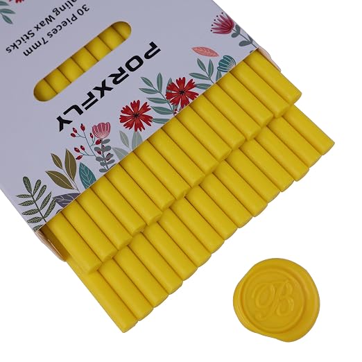 30 Pieces 7mm Sealing Wax Sticks by PORXFLY