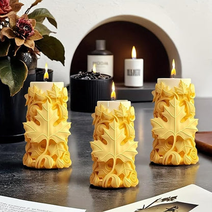 Maple Leaf Candle Molds, 3D Reusable Silicone Molds, Unique Resin Wax Concrete - Image 3