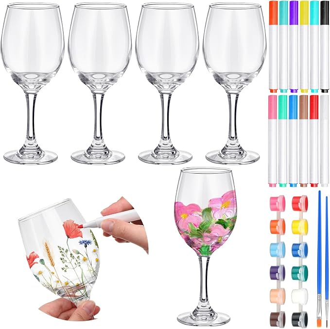 Pickmesh 4 Set Paint Your Own Glasses Kit by Pickmesh