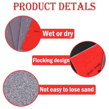 18 Pcs 320-2500 Grit Sanding Sponge, Ultra Fine Sanding Sponges Pads, Soft Foam - Image 3