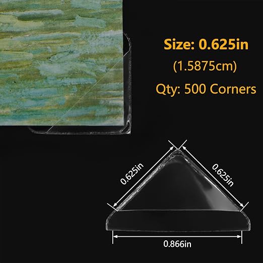 Lineco Infinity 0.625" Clear Acid-Free Archival Photo Corners Self Adhesive - Image 5