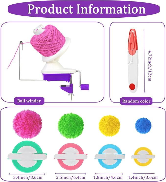 Yarn Ball Winder, Weaving Ball WinderNeedle Craft Yarn Ball Winder, The Helper - Image 2