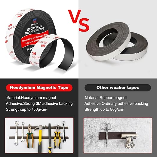 Neodymium Magnetic Tape, Flexible Magnet Tape Strips Roll - Image 5