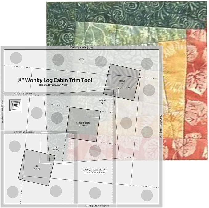 Quilting Ruler, Motion Sewing Templates, Quilt Templates Acrylic Log Cabin Trim - Image 8