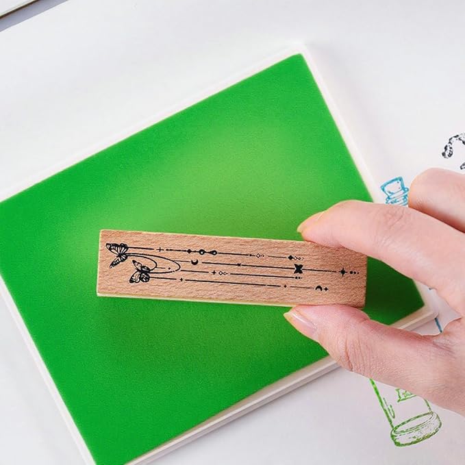 GTLZLZ Large Ink Pad for Rubber Stamps, Fingerprint Ink Pad for Paper, - Image 3